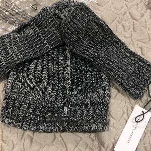 Rebecca Minkoff beanie & arm warmer set
